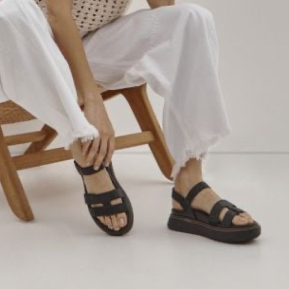 Vionic Solana Silver Leather Platform Sandals Sz:… - image 2